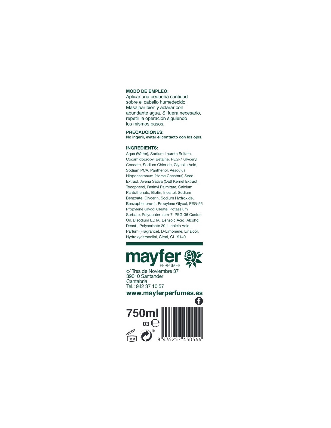 MayFer Gotas de Mayfer Champú 700ml